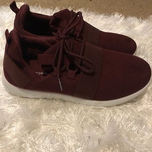 Maroon Sneakers.
